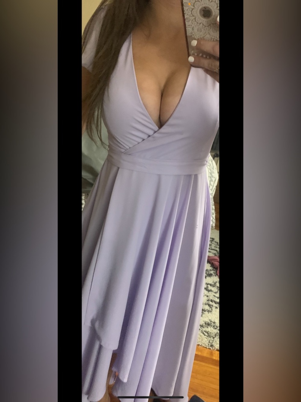 Lulu's Lavender Asymmetrical Wrap Dress